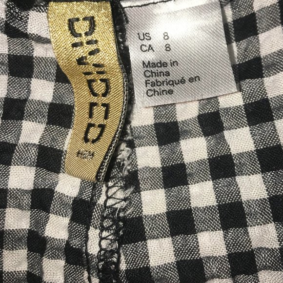 Ruffled Black And White Gingham Skort - Picture 4 of 4